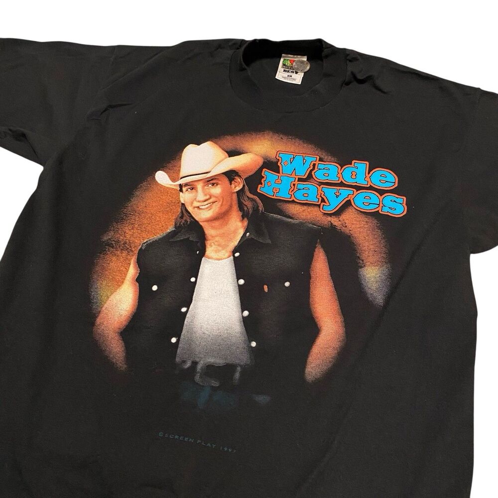 Vintage Wade Hayes Tee Shirt Country Music Band M 90s Y2k 1997